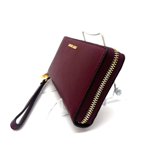 Michael Kors Large Continental Wallet Wristlet Dark Cherry - Picture 5 of 11